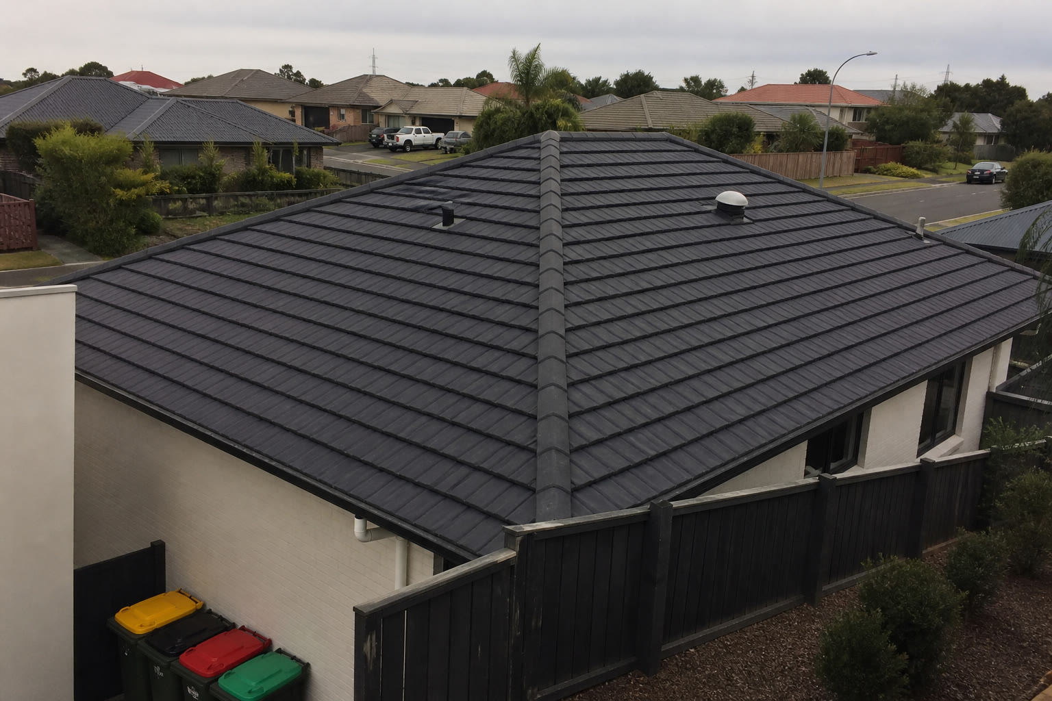 Same roof after gutter clean and restoration